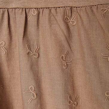 Contrast Embroidered Top