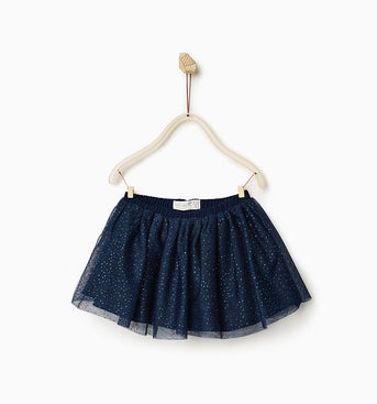 Shiny Polka Dot Tulle Skirt